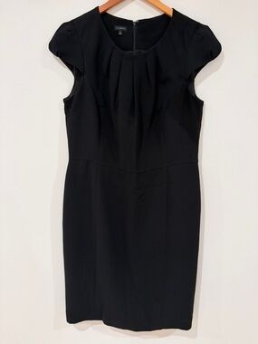 Talbots Black Cap-Sleeve Sheath Dress